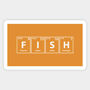 Fish (F-I-S-H) Periodic Elements Spelling Magnet